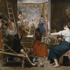 reproductie The spinners van Diego Velazquez